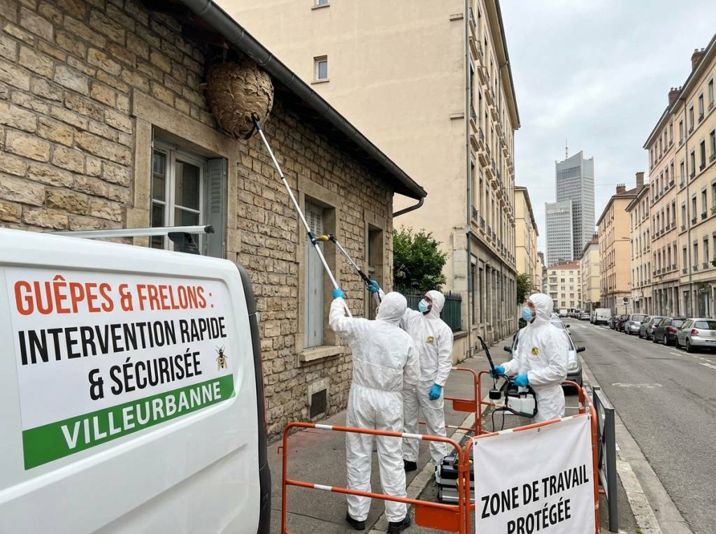 Destruction nid de guêpes Villeurbanne : solutions professionnelles et sécurisées
