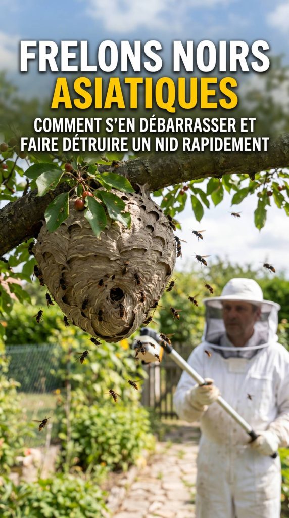 Frelons noirs asiatiques : comment s’en débarrasser et faire détruire un nid rapidement