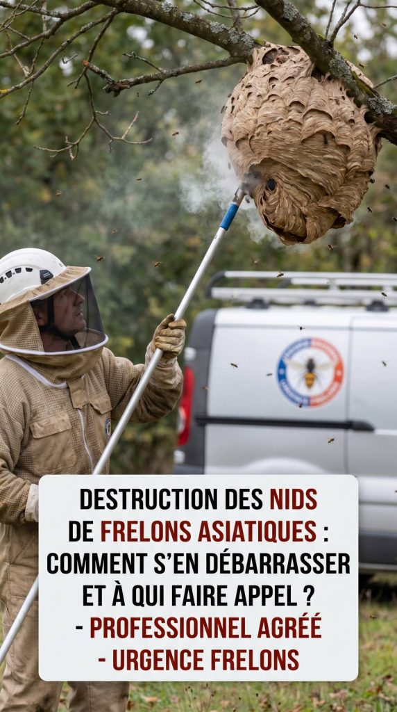 Destruction des nids de frelons asiatiques : comment se débarrasser du frelon asiatique et à qui faire appel ?