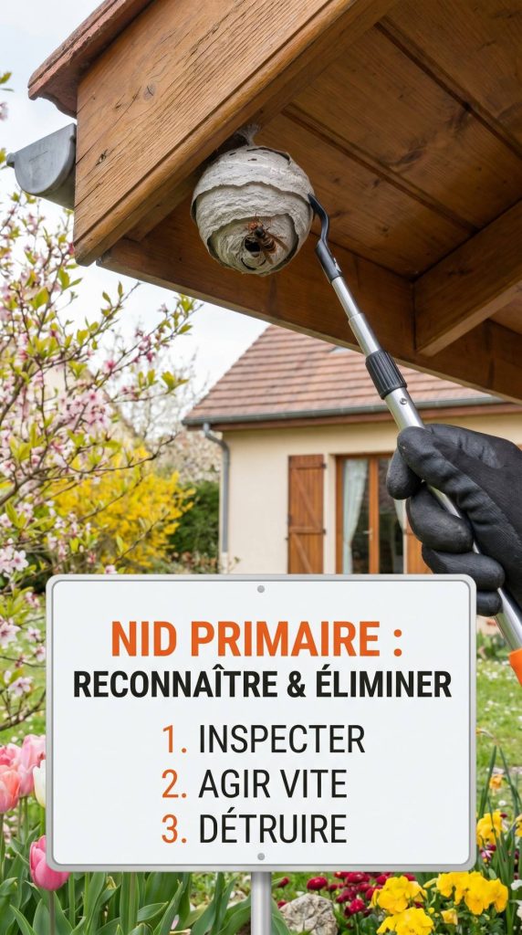 Comment reconnaître et éliminer un nid primaire de frelon asiatique au printemps avant qu’il ne devienne une colonie active ?